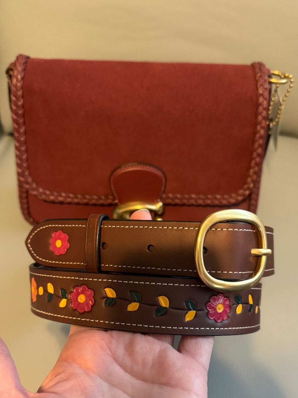 Coach Suede Soft Tabby and Wallet Braid Detail - Picture 3 of 16